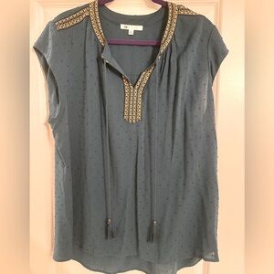 DR2 Daniel Rainn XL embroidered top - like new